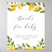 Bright Summer Lemon Baby shower Books for Baby Poster (Voorkant)