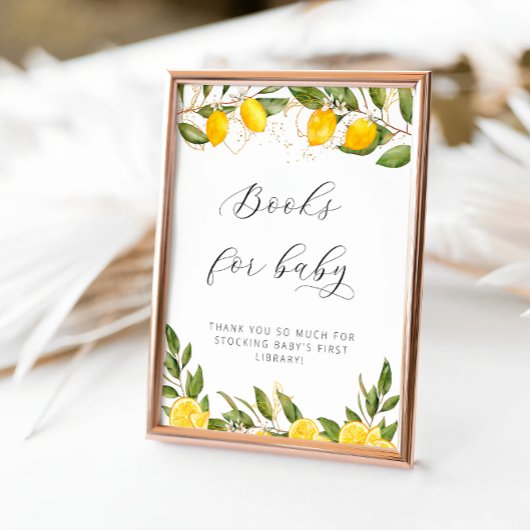 Bright Summer Lemon Baby shower Books for Baby Poster