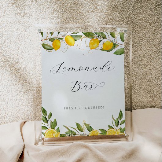 Bright Summer Lemon Baby shower limonade balk Poster