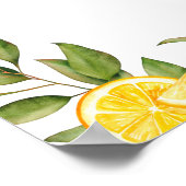 Bright Summer Lemon Citrus Baby shower Favors Poster (Hoek)