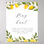 Bright Summer Lemon Vrijgezellenfeest Ring Hunt Poster (Voorkant)
