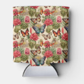 Bright summer pattern with butterflies and cacti blikjeskoeler (Voorkant)