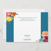 Bright Summer Photo Wedding "Bedankt" Kaart (Achterkant)