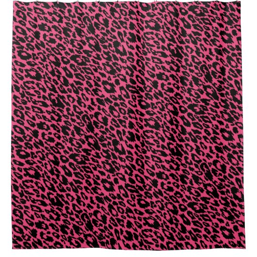 Bright Summer Pink Leopard Douchegordijn (Voorkant)