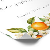 Bright Summer Sinaasappels Baby shower Baby's zijn Poster (Hoek)