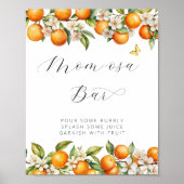 Bright Summer Sinaasappels Baby shower Mom-osa Bar Poster (Voorkant)