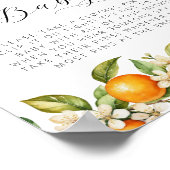 Bright Summer Sinaasappels Baby shower Zeg niet Ba Poster (Hoek)