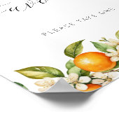 Bright Summer Sinaasappels Citrus Baby shower Favo Poster (Hoek)