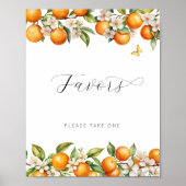 Bright Summer Sinaasappels Citrus Baby shower Favo Poster (Voorkant)