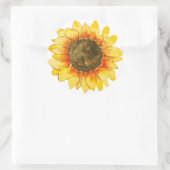 Bright Summer Sunflower Waterverf Ronde Sticker (Tas)
