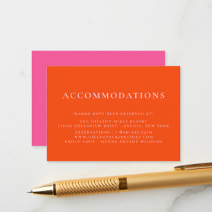 Bright Summer Wedding Accommodations Informatiekaartje