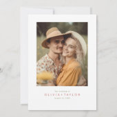 Bright Summer Wildflower Boho Photo Wedding Kaart (Achterkant)