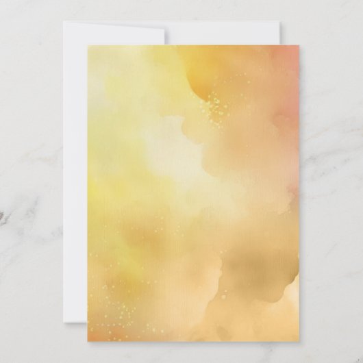 Bright Summer Wildflower Boho Wedding Kaart (Achterkant)