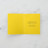 Bright Sun Script Kinderverjaardagsfeestje Bedankkaart (Binnen)