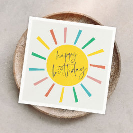 Bright Sun Script Kinderverjaardagsfeestje Servet