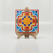 Bright Sun Star Moroccan Ceramic Tile Tegeltje