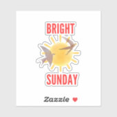 Bright Sunday Sun & Birds Sticker (Vel)