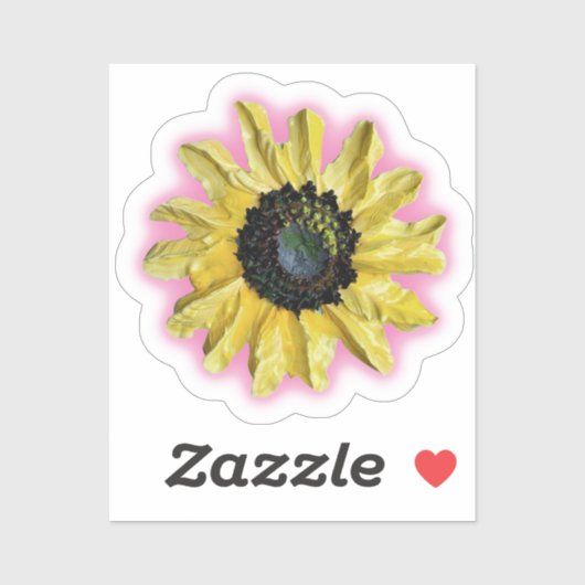 Bright Sunflower Art Sticker (Vel)