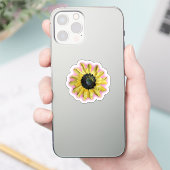 Bright Sunflower Art Sticker (Telefoon)