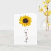 Bright Sunflower Birthday Greeting Kaart (Gele Bloem)