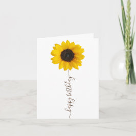 Bright Sunflower Birthday Greeting Kaart