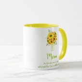 Bright Sunflower Moederdag Mok (Voorkant rechts)