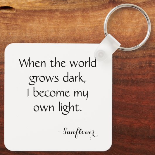 Bright sunflower on green background sleutelhanger (Achterkant)