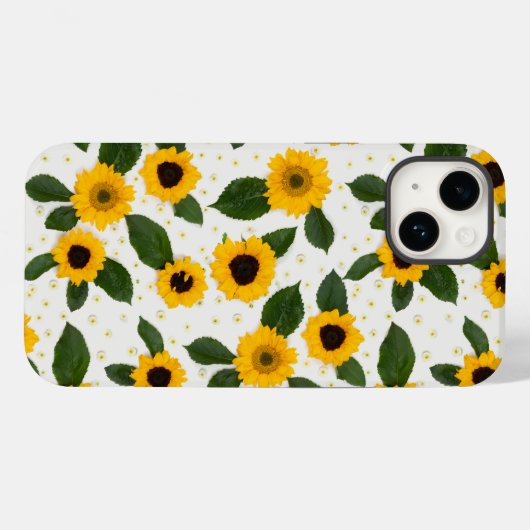 Bright sunflower pattern Case-Mate iPhone case (Achterkant (horizontaal))