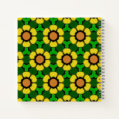 Bright Sunflower Pattern Dankbaarheidsjournaal Notitieboek (Achterkant)
