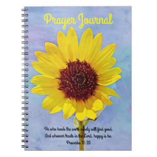 Bright Sunflower Prayer Scriptjournaal Notitieboek