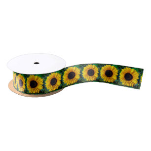 Bright Sunflower Ribbon Satijnen Lint