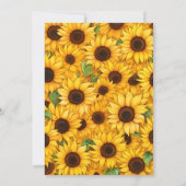 Bright Sunflower Verjaardagsfeestuitnodiging Kaart (Achterkant)