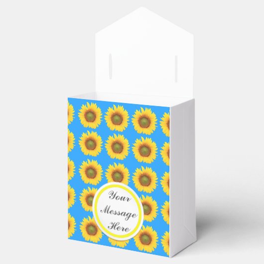 Bright Sunflowers Custom text Bedankdoosjes (Geopend)