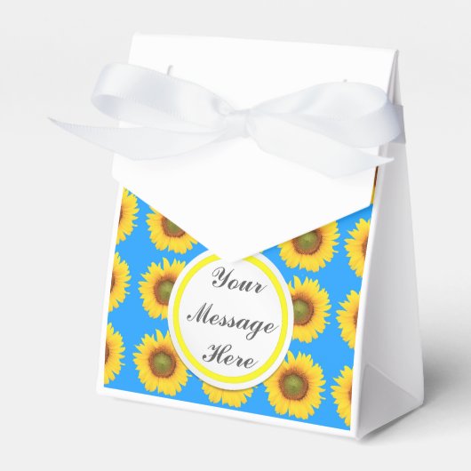 Bright Sunflowers Custom text Bedankdoosjes (Voorkant Zijde)