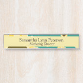 Bright Sunflowers on Green Deurbordje (Voorkant)