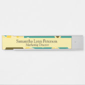 Bright Sunflowers on Green Deurbordje (Voorkant)