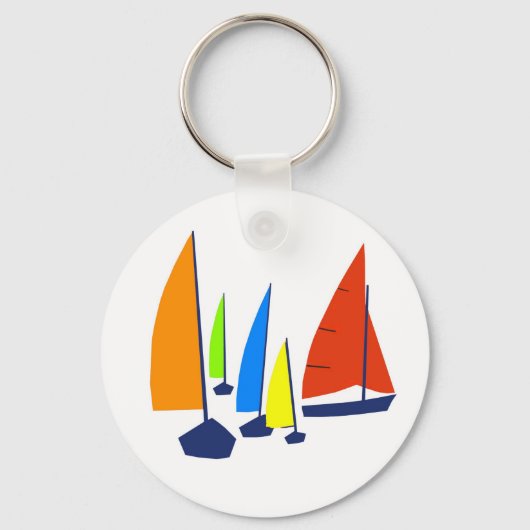 Bright Sunny Sailships Sleutelhanger (Voorkant)