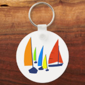Bright Sunny Sailships Sleutelhanger (Voorkant)