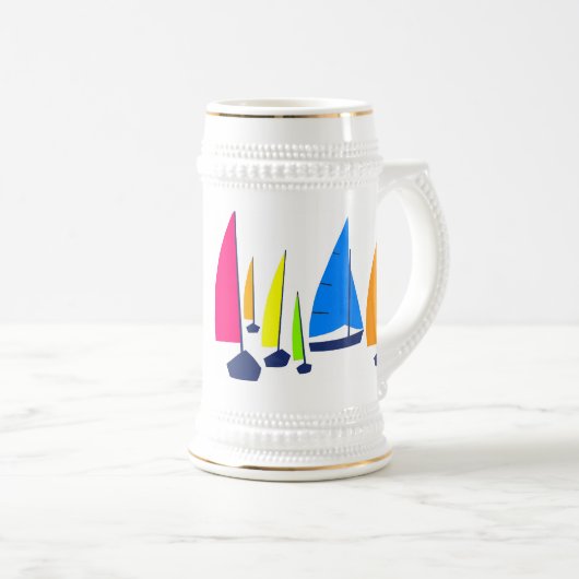 Bright Sunny Sailships - Stein Bierpul (Voorkant rechts)