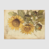 Bright Sunny Sunflowers op script Tissuepapier (Voorkant)