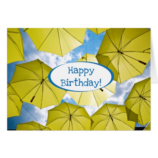 Bright Sunny Yellow Umbrellas (Voorkant Horizontaal)