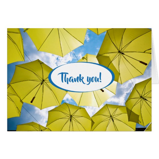 Bright Sunny Yellow Umbrellas (Voorkant Horizontaal)