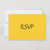 Bright Sunny Yellow Wedding RSVP-kaart RSVP Kaartje (Achterkant)