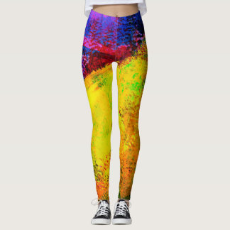 Bright Sunrise Abstract schilderij - Leggings
