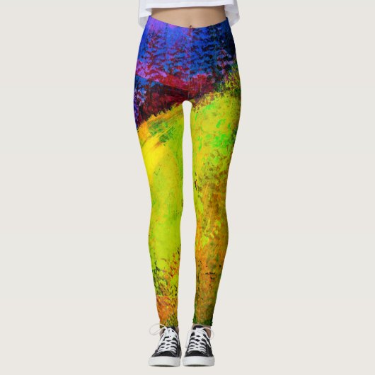 Bright Sunrise Abstract schilderij - Leggings (Voorkant)