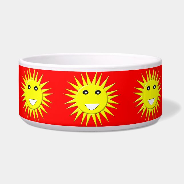 Bright Sunshine Dog Bowl Voerbakje (Voorkant)