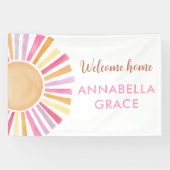 Bright Sunshine Welkom Home Baby Meisje Spandoek (Horizontaal)