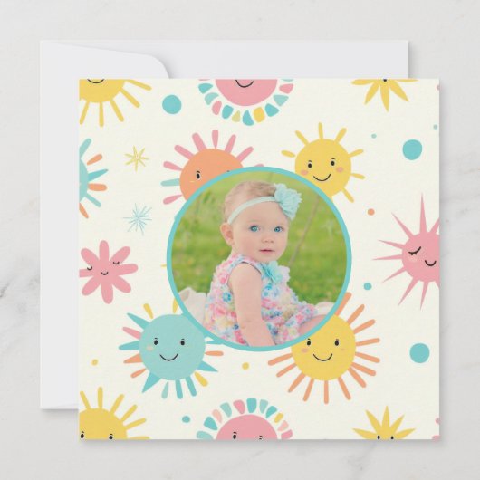 Bright Sunshiny Day Foto Verjaardag Kaart (Achterkant)