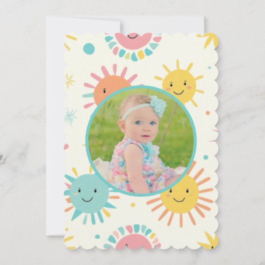 Bright Sunshiny Day Foto Verjaardag Kaart (Achterkant)
