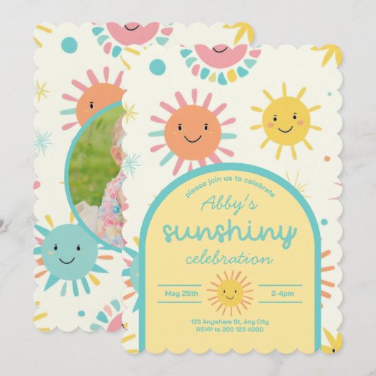 Bright Sunshiny Day Foto Verjaardag Kaart (Voorkant / Achterkant)